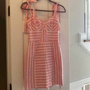 Pink and white Amanda Uprichard dress